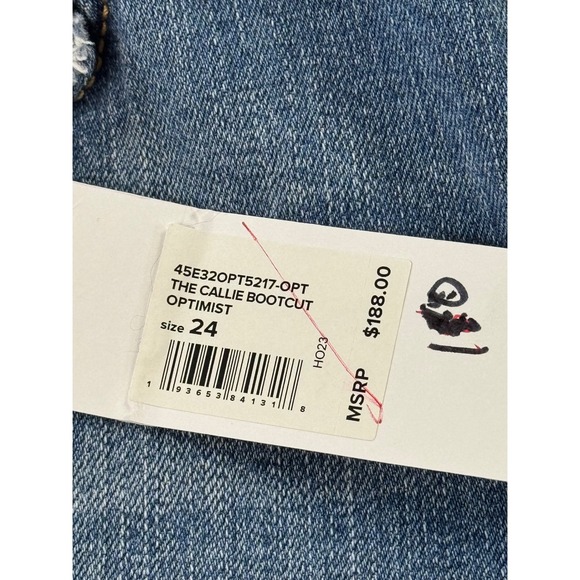 Joe's Jeans The Callie Bootcut Optimist Medium Wash Cropped Jeans Size 24 - Picture 6 of 10